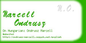 marcell ondrusz business card